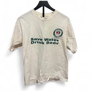 Cream Short Sleeve Tee with Graphic Print